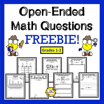 Preview of FREEBIE! Open-Ended Math Questions for Journals or Do-Nows (First/Second Grade)