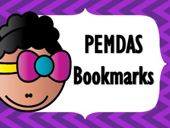 Preview of FREEBIE  PEMDAS Order of Operations Math Bookmarks