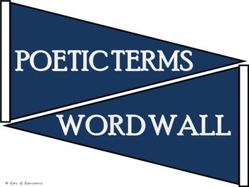 Preview of FREEBIE: POETIC TERMS WORD WALL PENNANTS