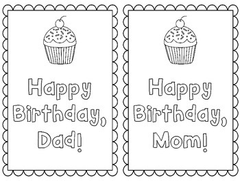 FREEBIE: Parent Birthday Cards by Chicken Soup for the Autism Teacher's ...