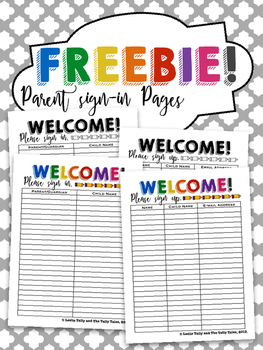 Preview of FREEBIE: Parent Conference Sign-in/Sing-up Sheets