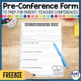 FREE Parent Teacher Conference Preview Form