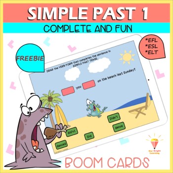 Preview of FREEBIE | Past Simple | Simple Past Game | BOOM Cards | Distance Learning