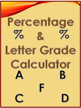 Preview of FREEBIE - Percentage and Letter Grade Calculator (in Excel)