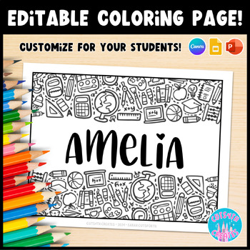 Editable coloring page