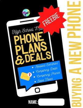 Preview of FREEBIE | Phone Plans and Deals | High School Math