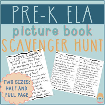 Preview of Picture Book Scavenger Hunt