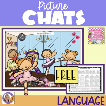 Preview of FREEBIE! Picture Chat: Dance, Dance! - Vocabulary, 'wh' questions and discussion
