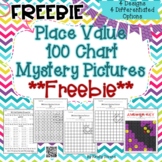 FREEBIE - Place Value 100 Chart Mystery Picture - Bat