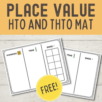 Preview of FREEBIE - Place Value Mat (w/ Ten Frame)