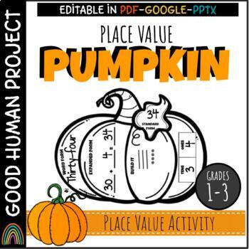 Preview of Place Value Pumpkin Activity | Representing Numbers | Halloween Math