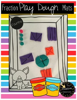 Preview of Play Dough Fraction Mats / Fractions Worksheets