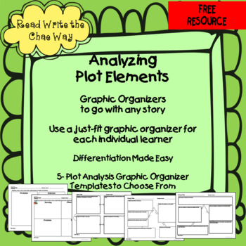 Preview of FREEBIE: Plot Analysis Graphic Organizers; Differentiate