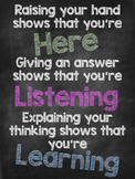 FREEBIE Present vs. Listening vs. Learning Motivational Poster