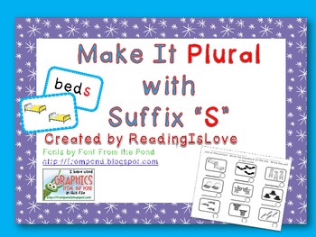 Preview of FREEBIE Preview: Make It Plural with Suffix S