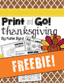 FREEBIE! - Print and Go! Thanksgiving Math and Literacy (NO PREP)