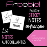 FREEBIE Printable French Positive Sticky Notes Sampler
