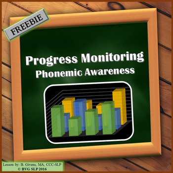 Preview of FREEBIE Progress Monitoring Phonemic Awareness Chart