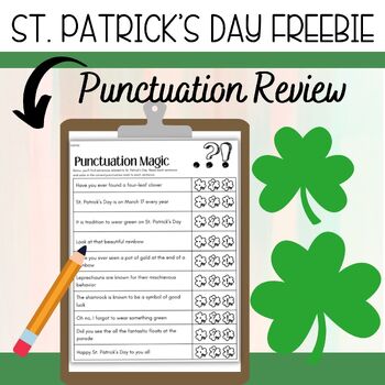 Preview of FREEBIE Punctuation Review - St. Patrick's Day