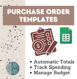 FREEBIE Purchase Order Request Google Sheets Blank Templat