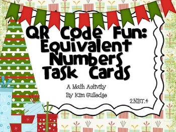 Preview of FREEBIE! QR Code Fun: Comparing Numbers Task Cards 2.NBT.4