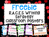 FREEBIE RACE Writing Strategy Classroom Posters *FREE*