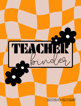 Preview of FREEBIE RETRO TEACHER BINDER 2024-2025