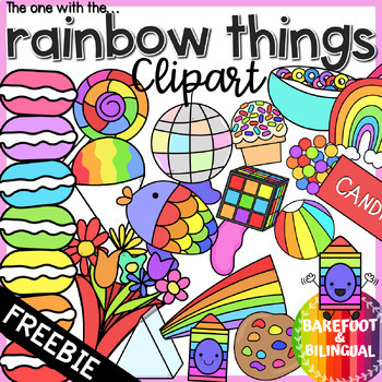 Preview of FREEBIE Rainbow Things Clipart - Rainbow Color Clipart