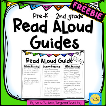 Preview of FREEBIE~Read Aloud Guides~Pre K- 2nd Grade~Great for subs, volunteers, parents