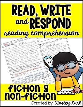 Preview of {Read, Write and Respond} Fluency, Comprehension & Questioning - PREVIEW!