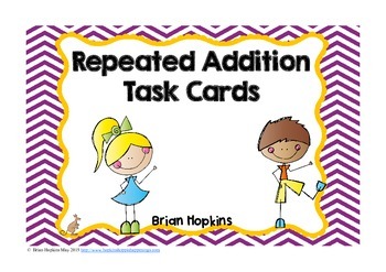 Preview of FREEBIE Repeated Addition Task Cards - Fish Theme