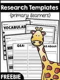 FREEBIE Research Templates {for primary learners}