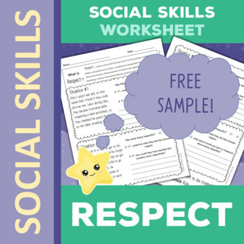Preview of Social Skills Worksheet | Respect | Free!