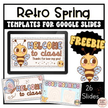 Preview of FREEBIE Retro Spring Themed Templates for Google Slides