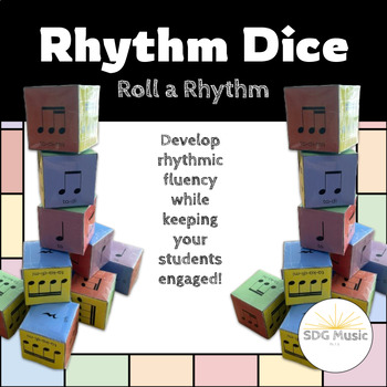 Preview of Rhythm Center Activity Dice - Roll a Rhythm - Music Ed. Special Education