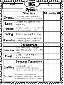 Preview of FREEBIE Rubrics for Writer's Workshop Opinion, Narrative, Information Writing