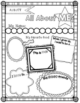 Free All About Me Posters For Beginning And End Of Year By Brenda Tejeda