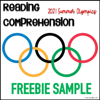 FREEBIE SAMPLE Reading Comprehension Summer Games Tokyo 2021 Special ...