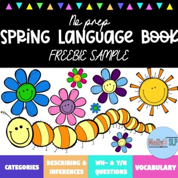 Preview of FREEBIE SAMPLE: Springtime Low to No Prep Language Categories Book