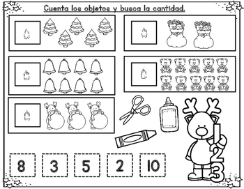 ritmo Naufragio liberal FREEBIE SAMPLER: Diciembre Actividades de Matematicas para Kindergarten