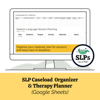 Preview of FREEBIE! SLP Caseload  Organizer & Therapy Planner (Google Sheets)