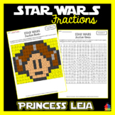 FREEBIE!! STAR WARS Fractions Review (Princess Leia)