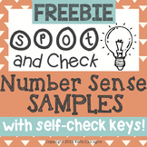 Sample Spot and Check Number Sense Freebie