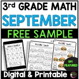 FREE 3rd Grade Math for September Sample | TPT Featured