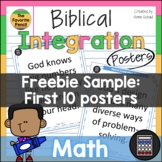 FREEBIE Sample of Biblical Integration for Math, Posters