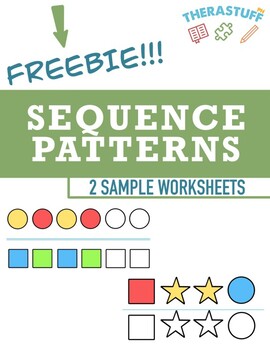 Preview of FREE Sequence Patterns Samples (2 worksheets) - Occupational Therapy
