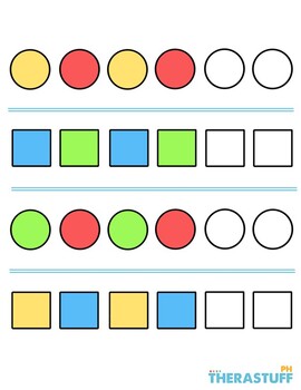 FREE Sequence Patterns Samples (2 worksheets) - Occupational Therapy