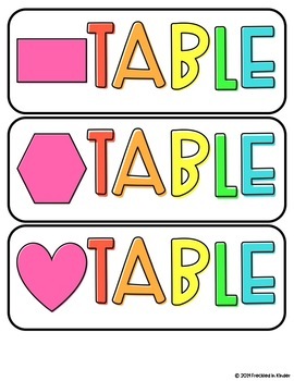 Table Caddy Labels by Freckled in Kinder