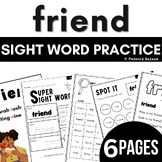FREEBIE Sight word practice friend