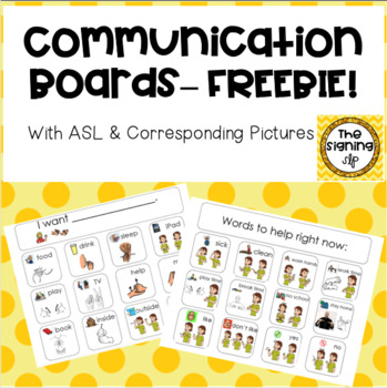 Preview of FREEBIE- Simple Communication Boards for at Home (Distance Learning)